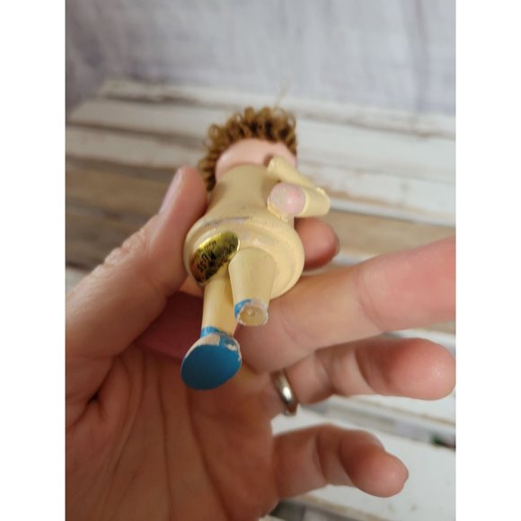 Russ Wooden businessman ornament as is Xmas vintage - Picture 5 of 6